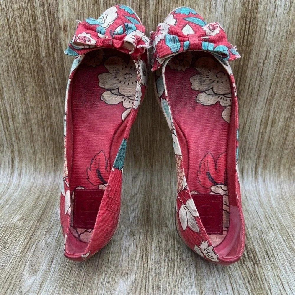 Tory Burch Tasmin Espadrille Women's Size 10 B Floral Flats Made‎ In Spain Shoes